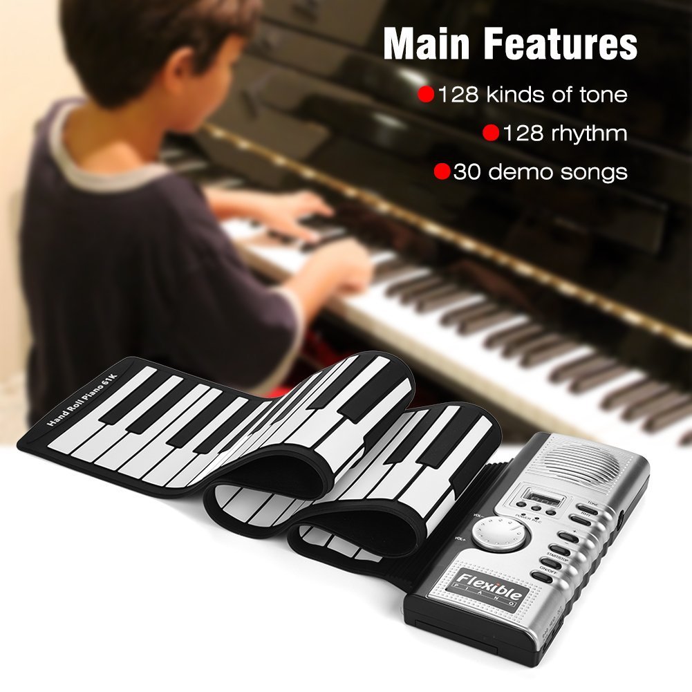 Portable ABS Plastic 61 Keys F - مراجعة Keyboard Piano 61 Key وسعره