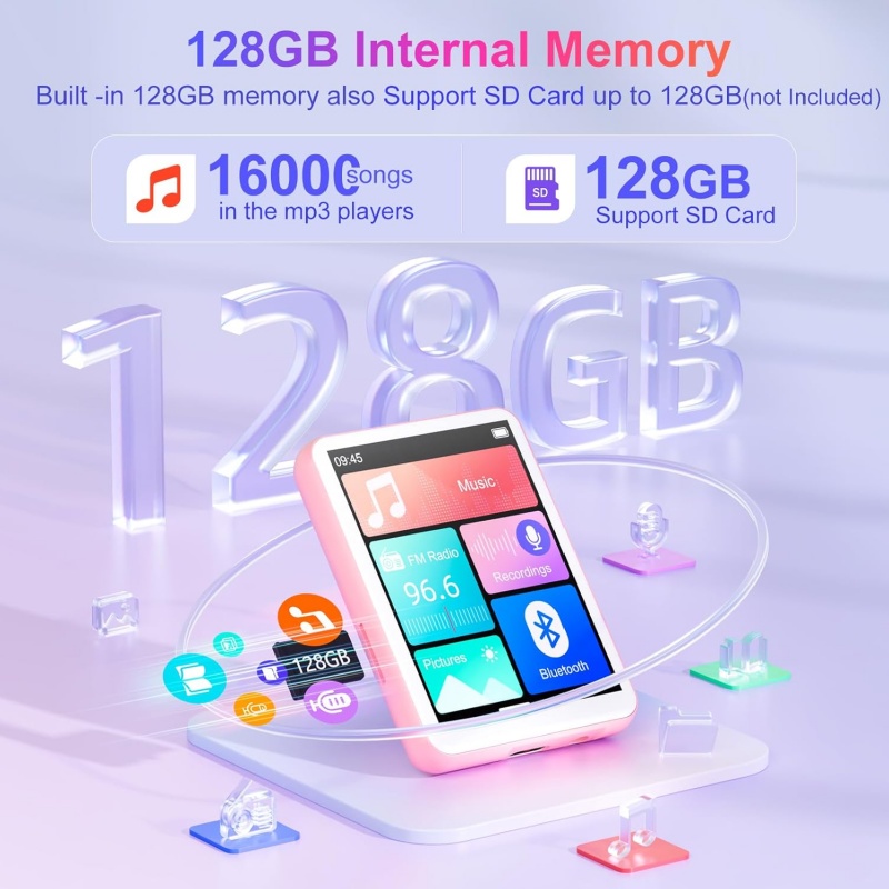 128GB Bluetooth 5.4 MP3 Player - مراجعة Music Audiobook وسعره