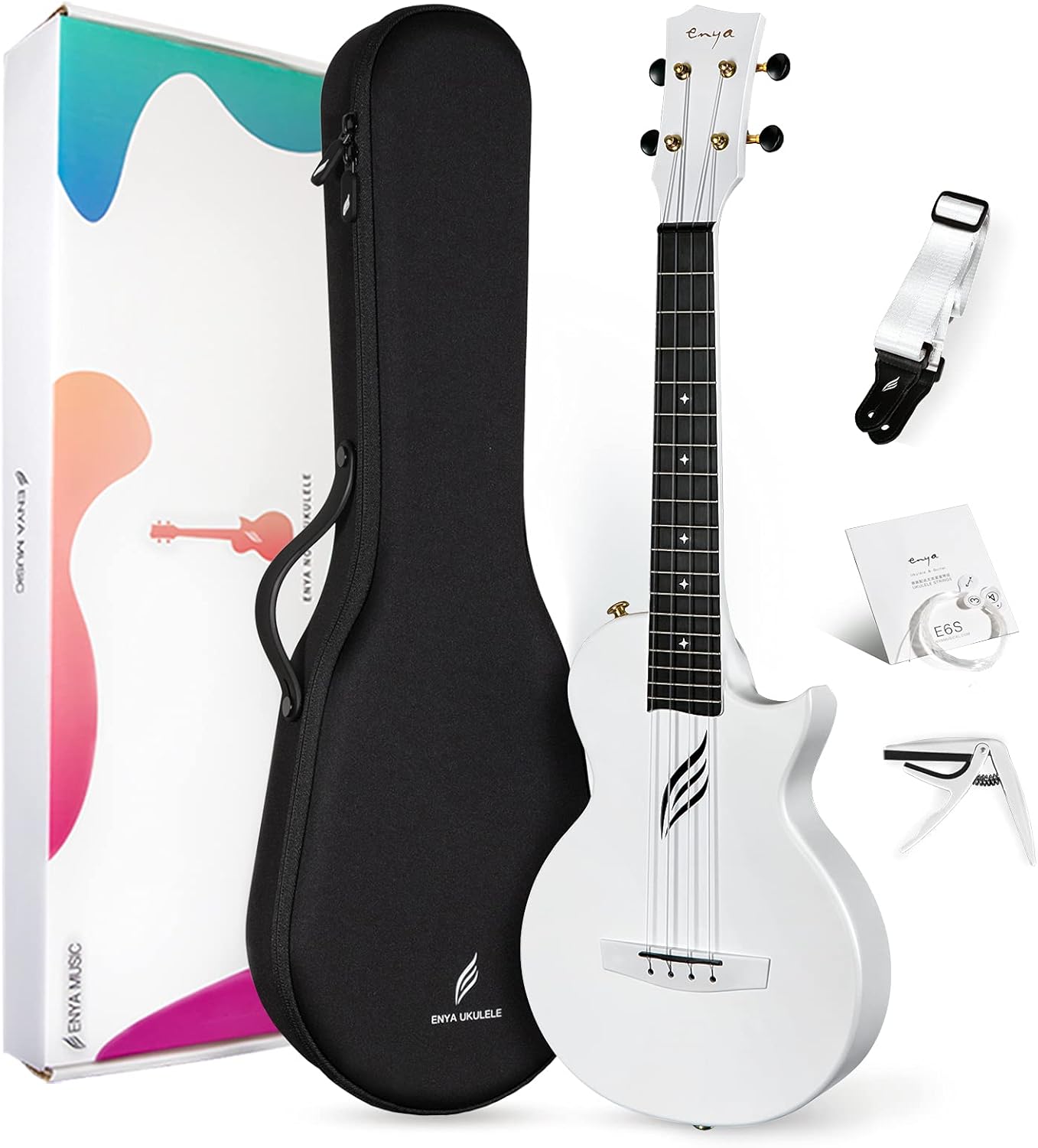 26 Inch Carbon Fiber Acoustic- - مراجعة Ukulele Beginner Kit وسعره