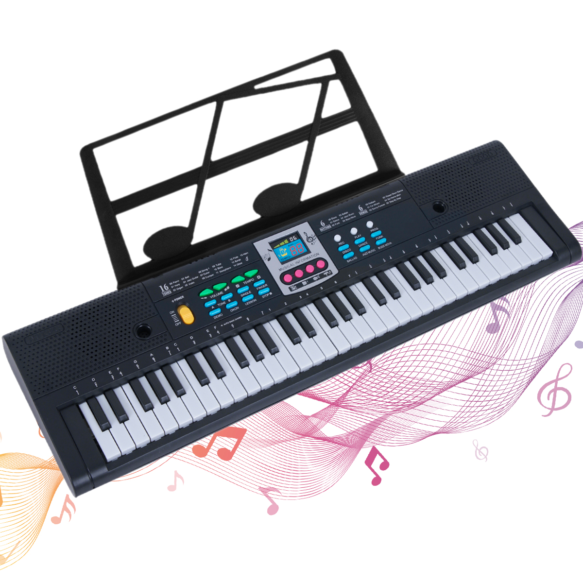 61Key Quick Start Electronic K - مراجعة Keyboard Piano 61 Key وسعره