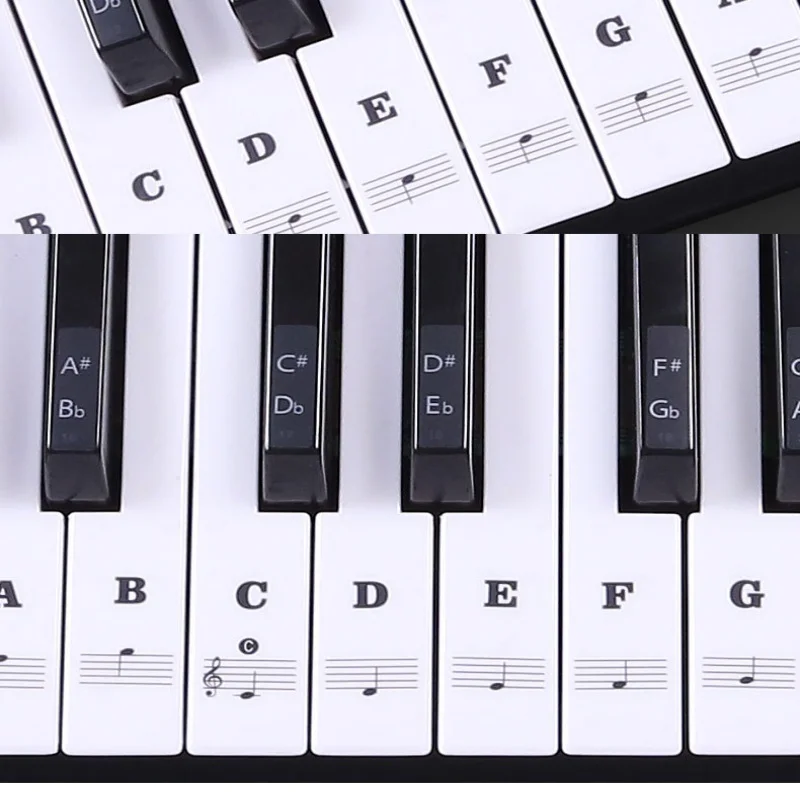 1PC Piano Training Stickers Fo - مراجعة Keyboard Piano 61 Key وسعره