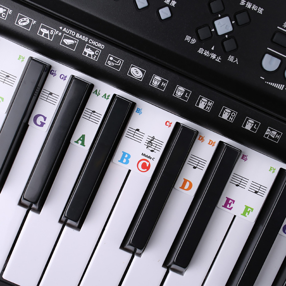 Piano Keyboard Stickers 88 key - مراجعة Keyboard Piano 61 Key وسعره