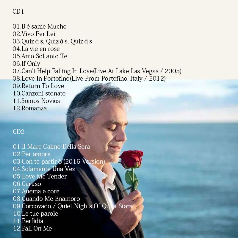 Andrea Bocelli My Love Songs C - مراجعة Audio Music New Song وسعره