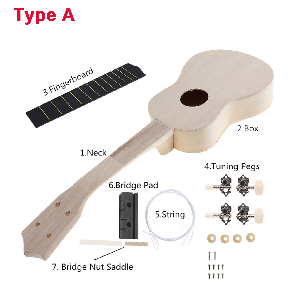 DIY Ukulele  21 Inch  Kit Deer - مراجعة Ukulele Beginner Kit وسعره
