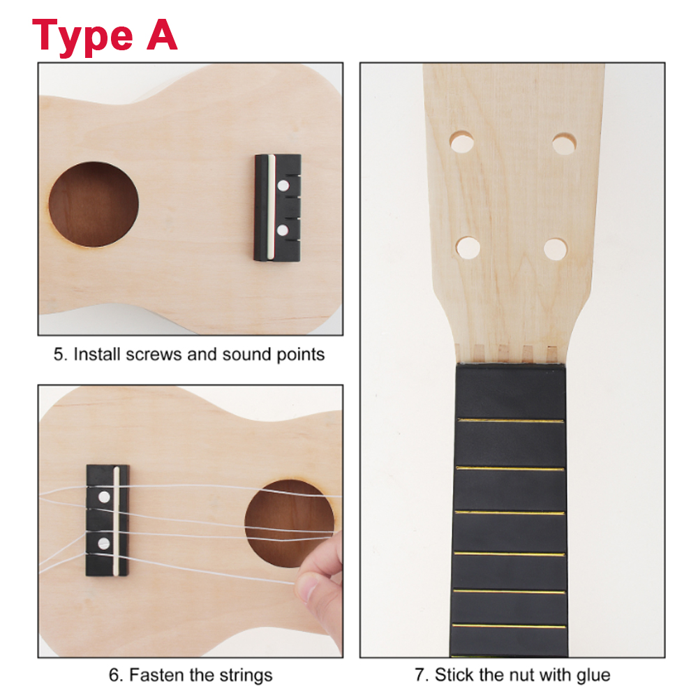 DIY Ukulele  21 Inch  Kit Deer - مراجعة Ukulele Beginner Kit وسعره